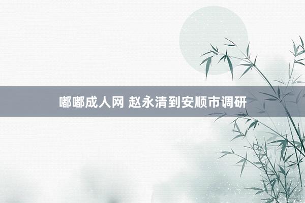 嘟嘟成人网 赵永清到安顺市调研