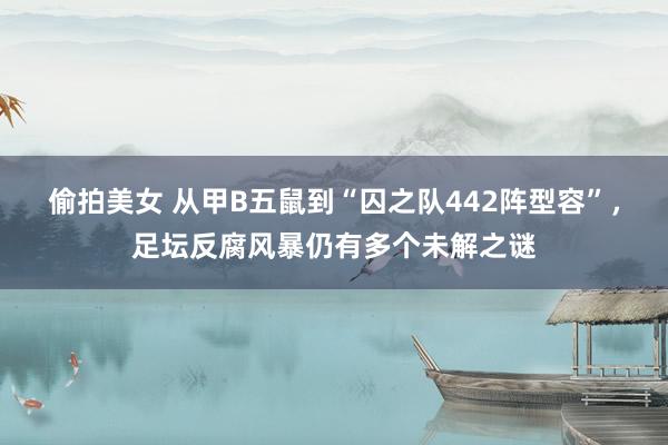 偷拍美女 从甲B五鼠到“囚之队442阵型容”，足坛反腐风暴仍有多个未解之谜