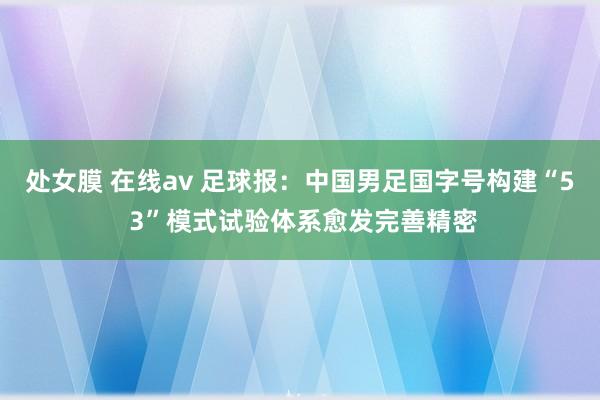 处女膜 在线av 足球报：中国男足国字号构建“5 3”模式试验体系愈发完善精密