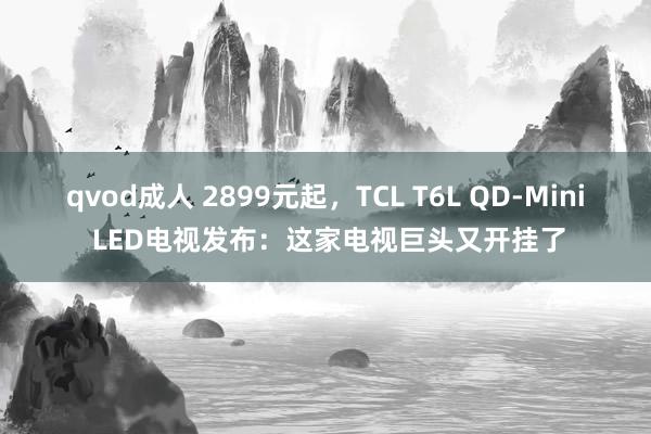 qvod成人 2899元起，TCL T6L QD-Mini LED电视发布：这家电视巨头又开挂了