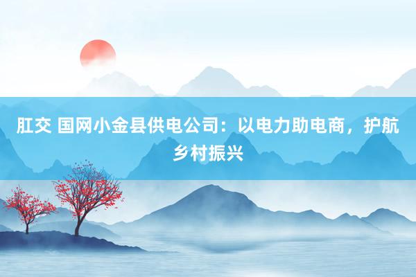 肛交 国网小金县供电公司：以电力助电商，护航乡村振兴