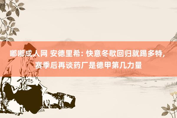 嘟嘟成人网 安德里希: 快意冬歇回归就踢多特， 赛季后再谈药厂是德甲第几力量