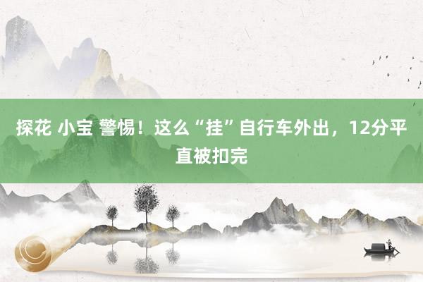 探花 小宝 警惕！这么“挂”自行车外出，12分平直被扣完