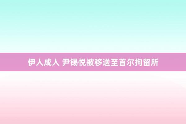 伊人成人 尹锡悦被移送至首尔拘留所