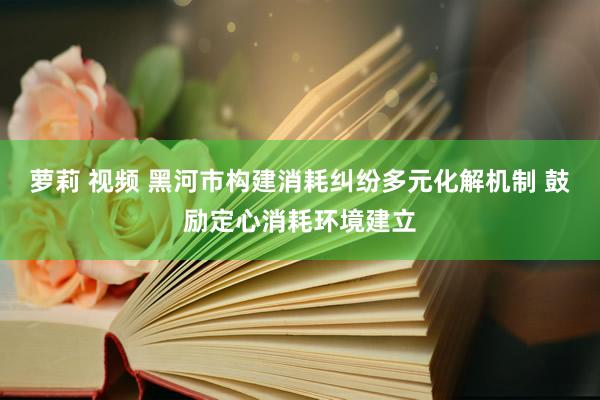 萝莉 视频 黑河市构建消耗纠纷多元化解机制 鼓励定心消耗环境建立