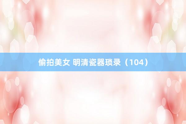 偷拍美女 明清瓷器琐录（104）