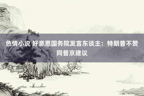 色情小说 好意思国务院发言东谈主：特朗普不赞同普京建议