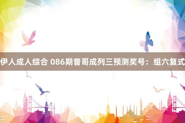 伊人成人综合 086期曾哥成列三预测奖号：组六复式
