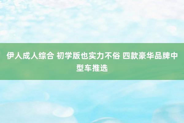 伊人成人综合 初学版也实力不俗 四款豪华品牌中型车推选