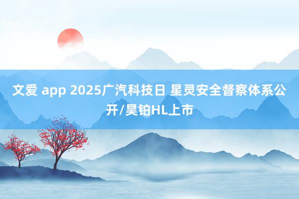 文爱 app 2025广汽科技日 星灵安全督察体系公开/昊铂HL上市