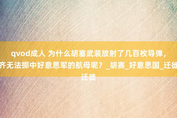 qvod成人 为什么胡塞武装放射了几百枚导弹，齐无法掷中好意思军的航母呢？_胡赛_好意思国_迁徙