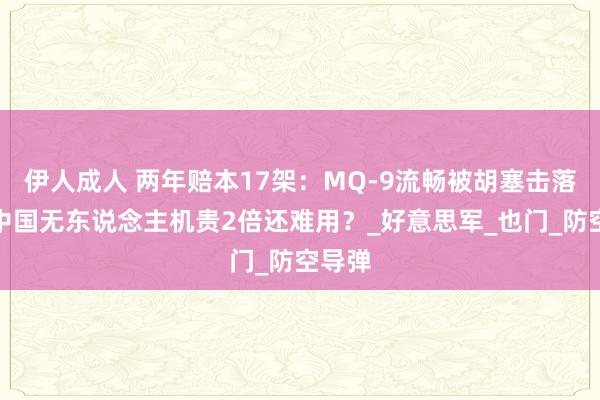 伊人成人 两年赔本17架：MQ-9流畅被胡塞击落，比中国无东说念主机贵2倍还难用？_好意思军_也门_防空导弹