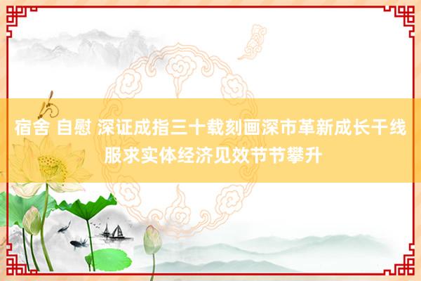 宿舍 自慰 深证成指三十载刻画深市革新成长干线 服求实体经济见效节节攀升