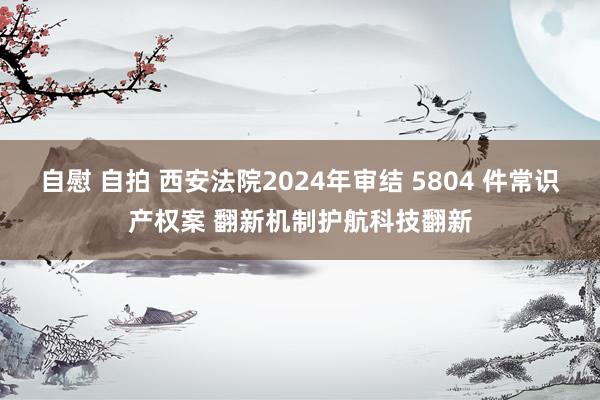 自慰 自拍 西安法院2024年审结 5804 件常识产权案 翻新机制护航科技翻新
